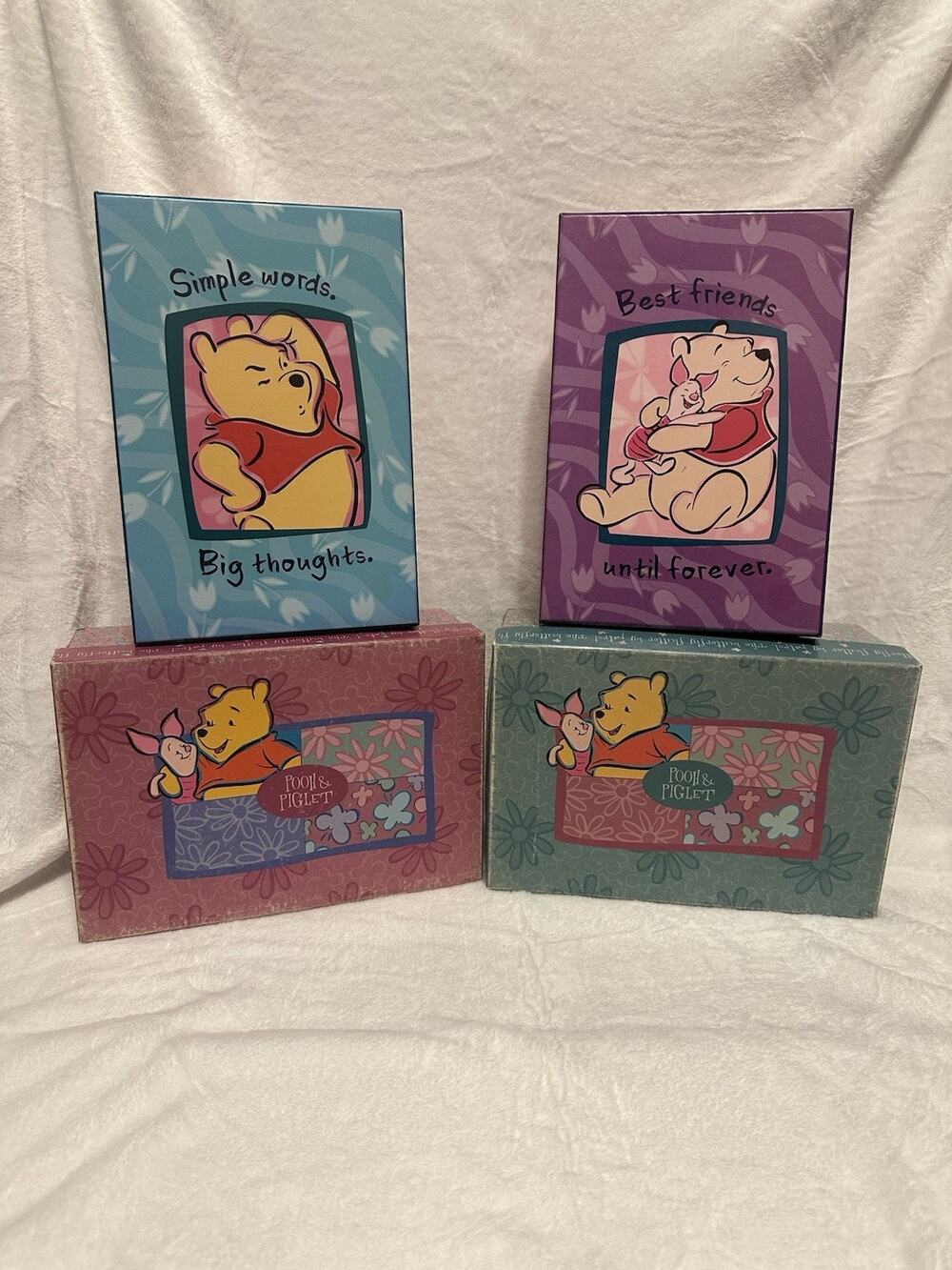 set of 4 Vintage Winnie The Pooh Photo Boxes